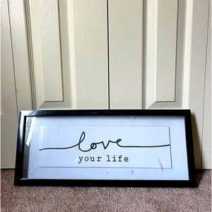 Love Your Life Black Metal Wall Art